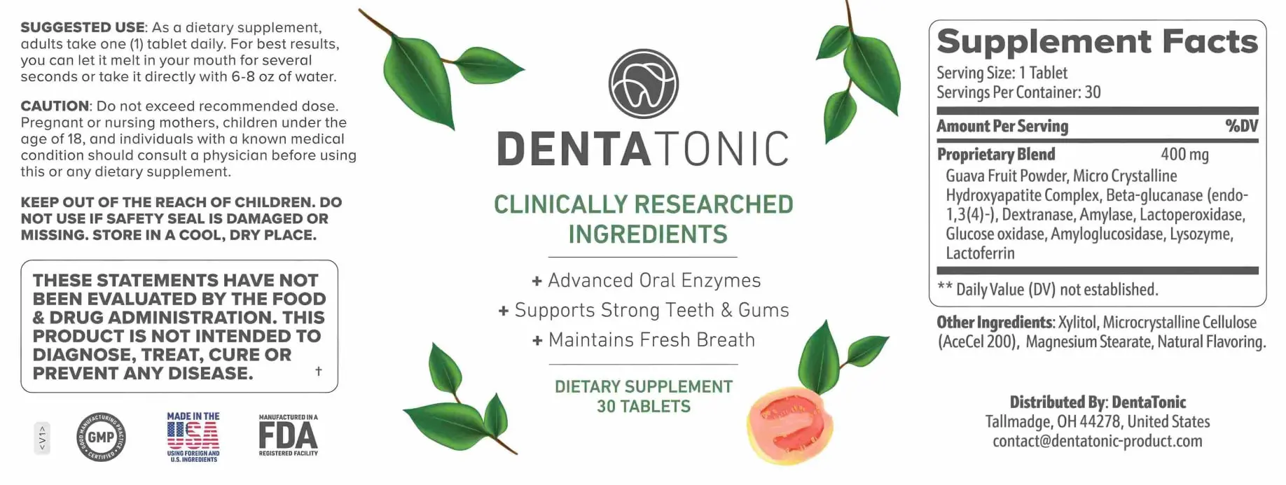 dentatonic ingredients